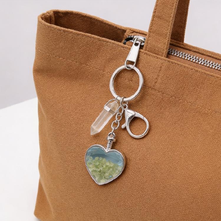 Long Time Use Natural Stone Heart Shaped Photo Frame Keychain Resistant Wear Tear Ideal Meaningful Carry Item Gift