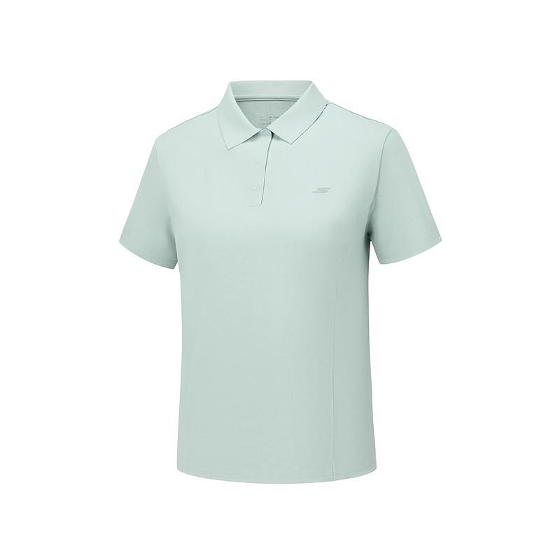 Skechers Moisture Wicking Quick Dry Knitted Polo Shirt Women tops P226W177-002S M