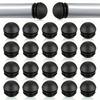 20 Pieces Of Black Circular Plastic Plug Chair Leg Covers For Furniture Tables And Chairs, Pipe Plug Covers