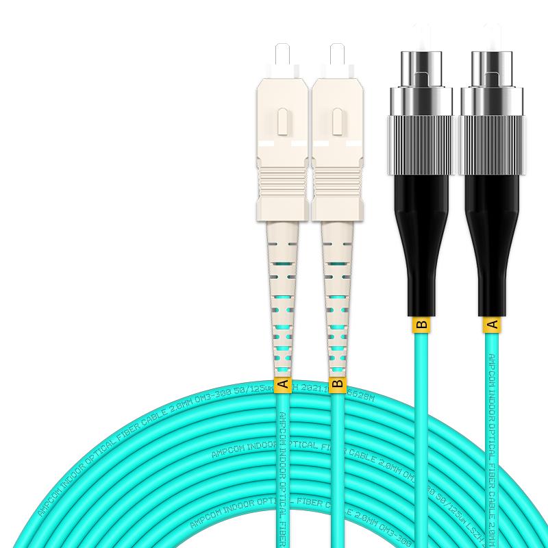 AMPCOM 10G/40G Multimode Duplex Fiber Optic Patch Cord