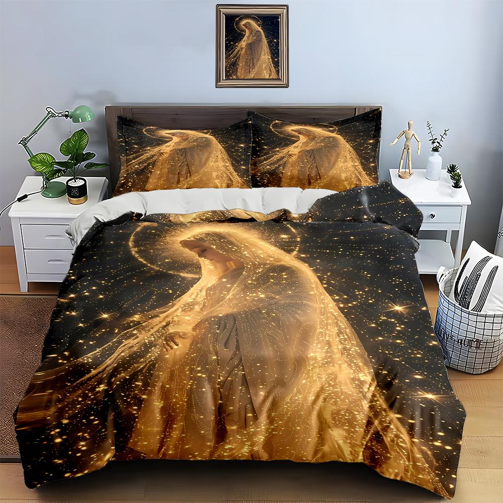 Golden ethereal figure. Bedding Duvet cover sets Duvet covers Pillowcases gifts (1 * Duvet Cover 2 * Pillowcases, without duvet insert)