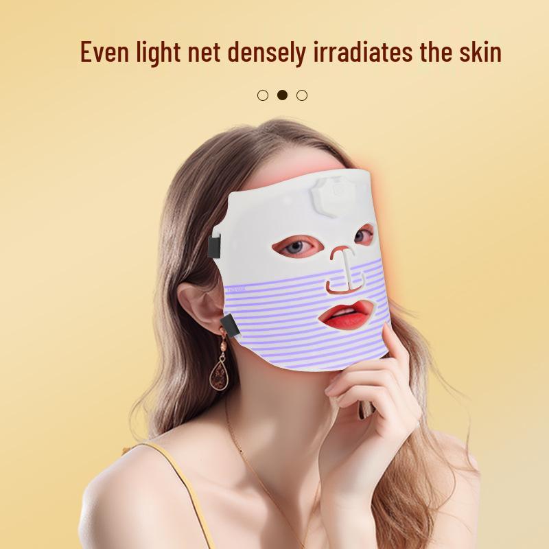 Masque Facial Photonique LED Sept Couleurs - Appareil de Beauté Lumière Rouge pour Soin de la Peau à Domicile