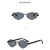 Women's sunglasses, men's and women's retro polygonal metal sunglasses