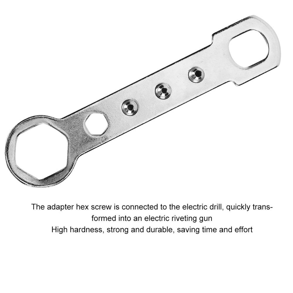 4 Rivet Heads Drilling, Milling, and Engraving Work 2.4mm/3.2mm/4.0mm/4.8mm Non-Slip Handle Rivet Gun Adapter Kit