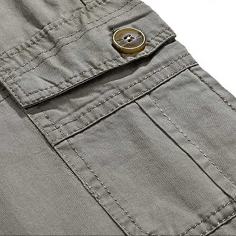 Spring Summer Men's Fashion Straight Casual Pants Solid Color Multi Pocket Cargo Pants Men Loose Cargo Trousers