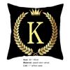 Pillow Cases Decorative Skin-friendly Washable Black Gold Throw Pillow Cover for Home