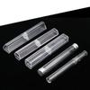 1Pcs Pc Packaging Tube Storage Box Clear Tweezers Box Plastic Tube Cylinder Square Pipe For Makeup Tool