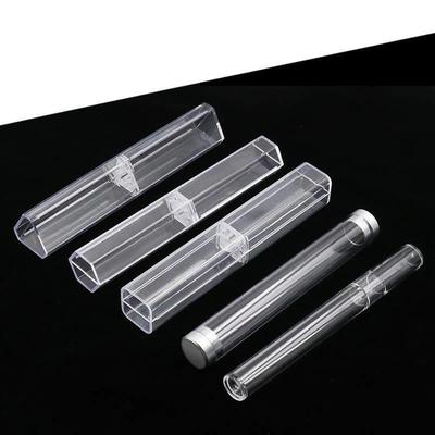 1 Pezzo Tubo Imballaggio Scatola Portaoggetti Scatola Trasparente per Pinzette Tubo di Plastica Cilindro Tubo Quadrato Per Strumento Trucco