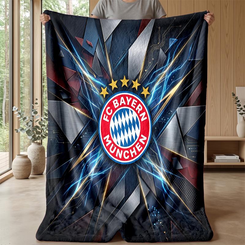 Bayern Munich Theme Blanket Soft Flannel Blanket Plush Throw Blanket Cozy Sofa Bed Blanket for Home Decor
