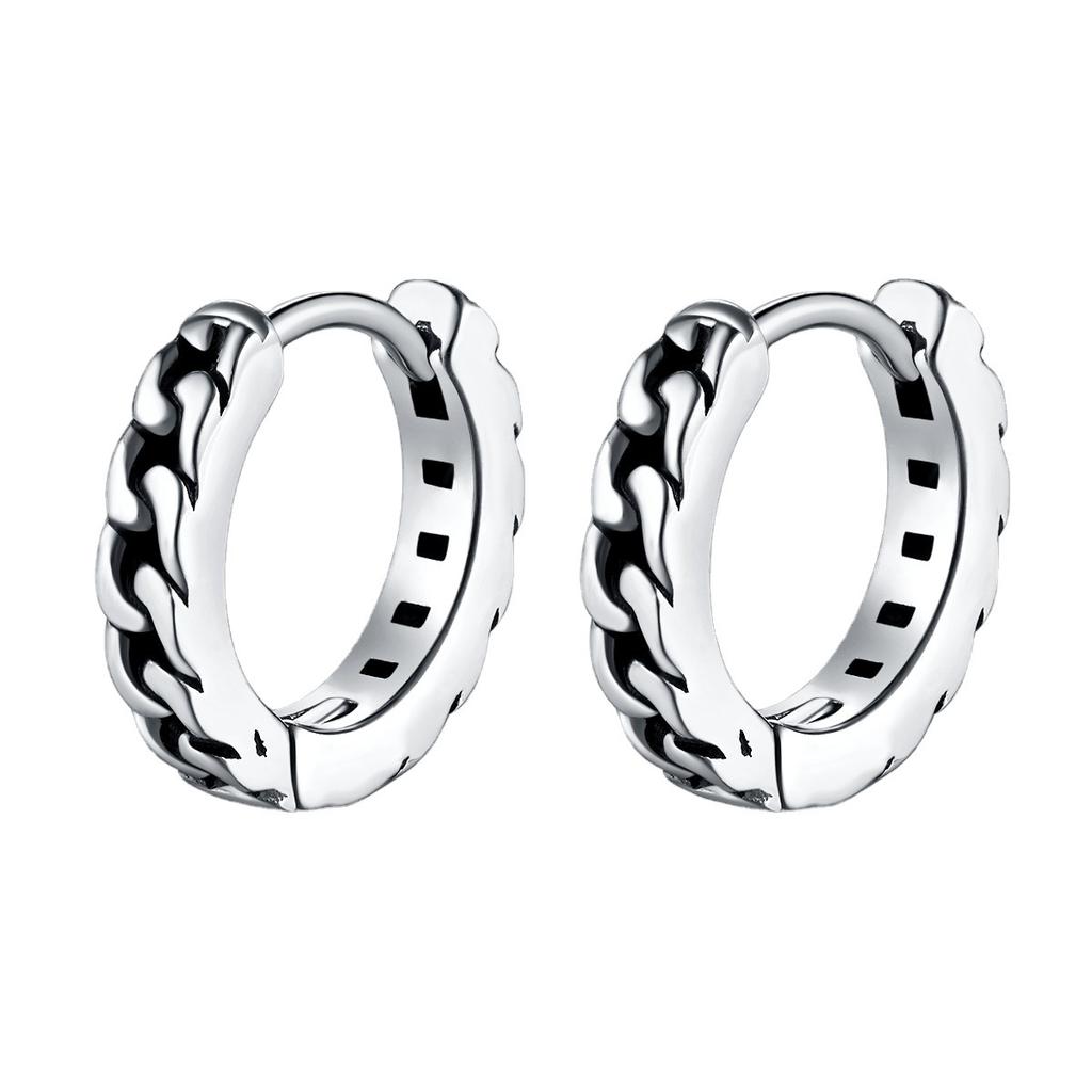2 Stück/1 Paar Herrenohrringe Einzigartiges Design Kleine Creolen für Damen Edelstahl Vintage Farbe Punk Gothic Trend Schmuck
