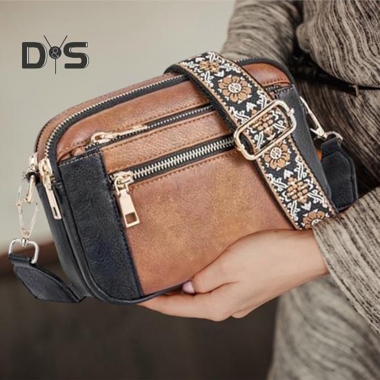 Geantă de umăr mică din piele artificială pentru femei, cu curea reglabilă, pentru călătorii zilnice