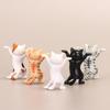 Cute Cats Pen Holder Funny Cat Doll Ornaments Plastic Crafts Earphone Support Room Office Desk Home Decoration Accessories