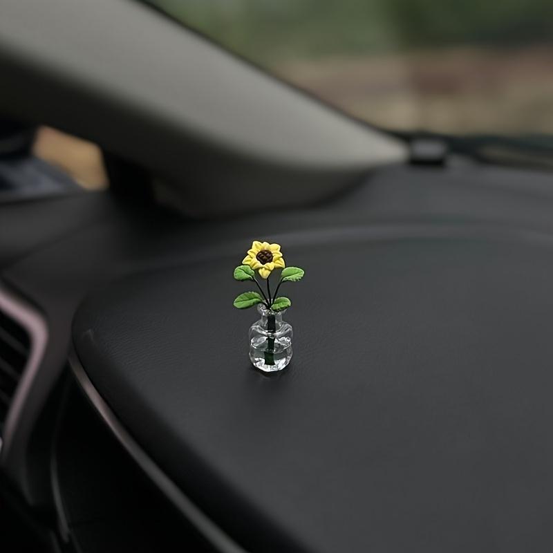 Sunflower Car Dashboard & Window Trim Cute Creative Car Interior Accessories, Dashboard Decor