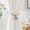 2 Pezzi Corda per Tende, Decorativa Annodatura Fatta a Mano, Cordini per Tenere Aperte le Tende per Soggiorno Camera da Letto Finestra Tende Trasparenti