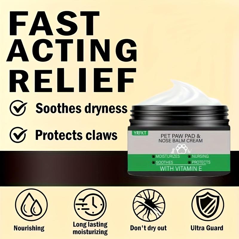 Crema per la cura degli animali domestici, Crema idratante per cani e gatti, Lenisce screpolature secche, Nutre in profondità unghie e naso degli animali domestici, Fornisce 24/7 di protezione con Vitamina E