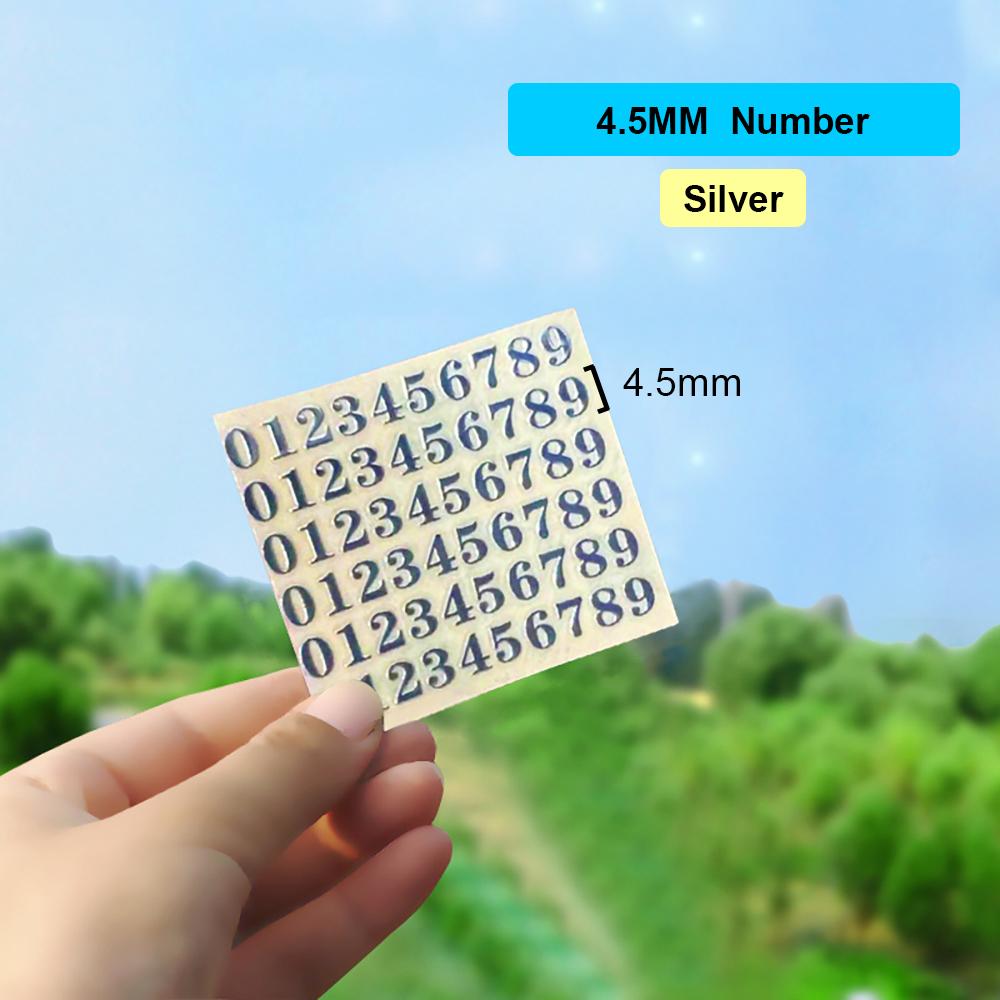 Silicone world 2-9mm Alphabet Letters Numbers Decor Stickers Gold Silver Epoxy Resin Filler For DIY Silicone Molds Craft Making