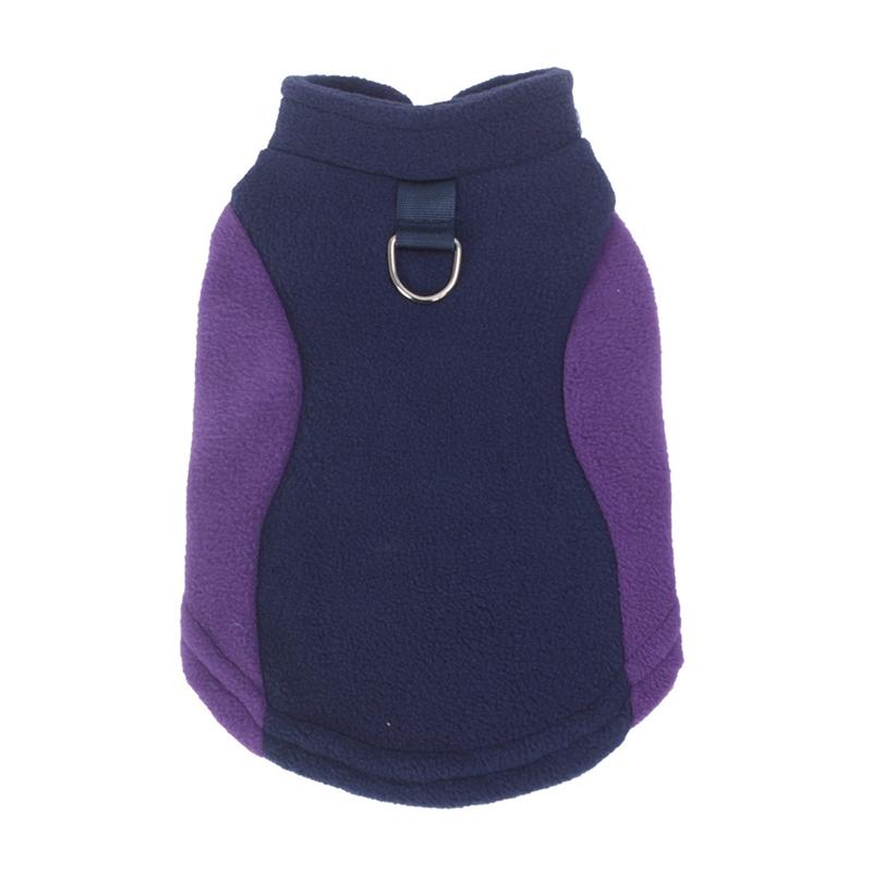 

Ошейник-стойка для кошек и собак, флисовый теплый жилет, удобная одежда с D-образным кольцом L