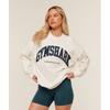 Gymshark Collegiate Graphic Crew Neck Pullover Gs Soft White B4c8z Wcmy