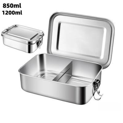 Stainless Steel Bento Lunch Box for Kid and Adults, Portable Leak-Proof Meal Prep Food Storage Container Dishwasher Freezer Safe