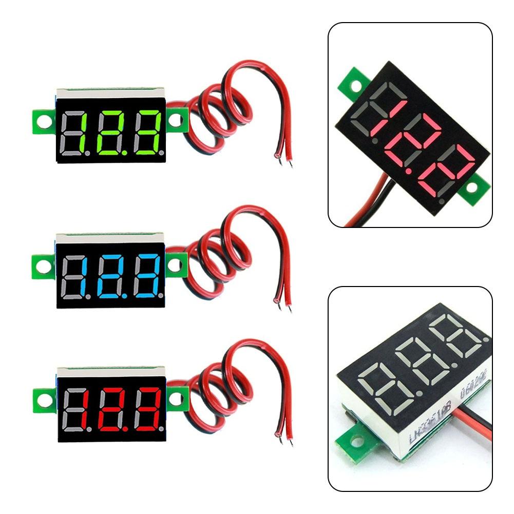 0.36 Inch LED Digital 2-line DC Voltage Table Red Blue Green DC4.5-30V Voltmeter
