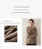 Women's V-Neck Cashmere Blend Pullover: Cozy Cable Knit Sweater for Autumn/Winter