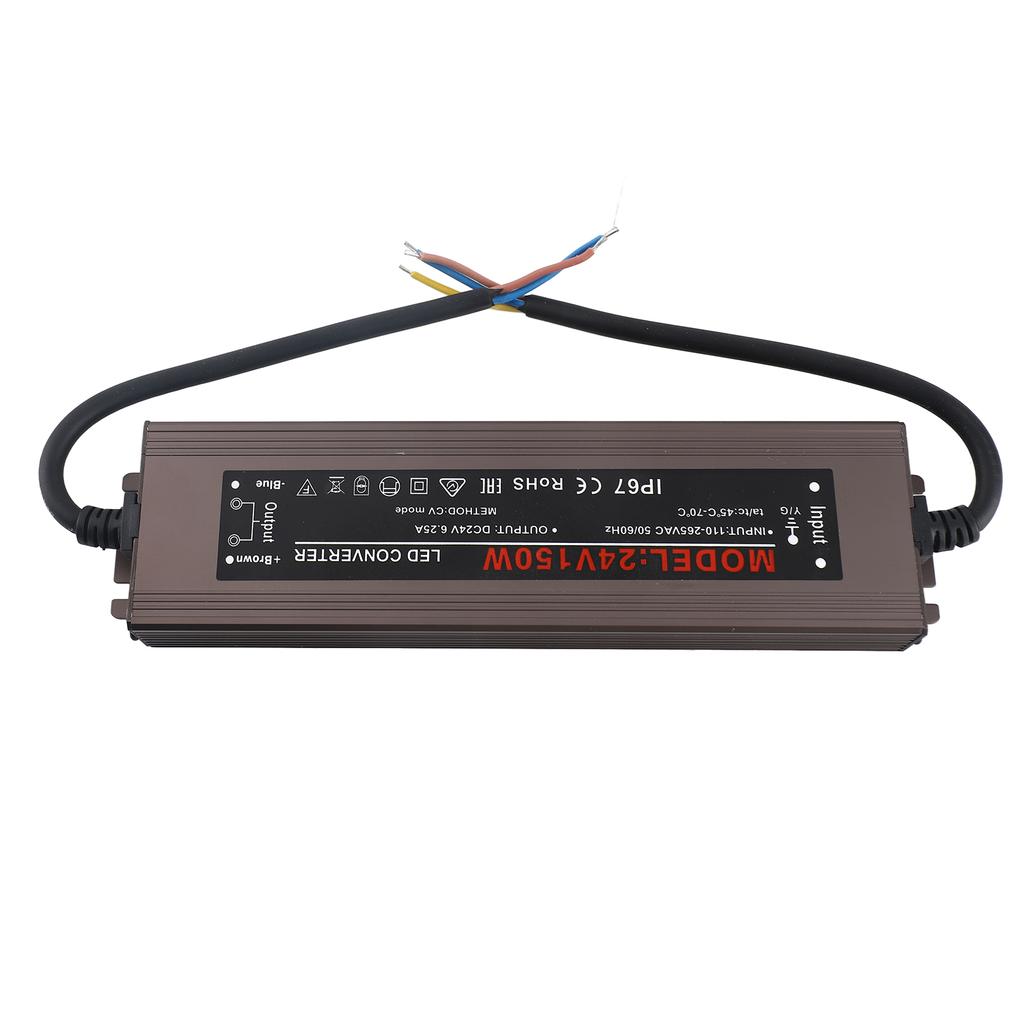 IP67 LED Driver Switch Power Supply Transformer Adapter Constant Voltage Output for LED Strip Light Outdoor Lightbox