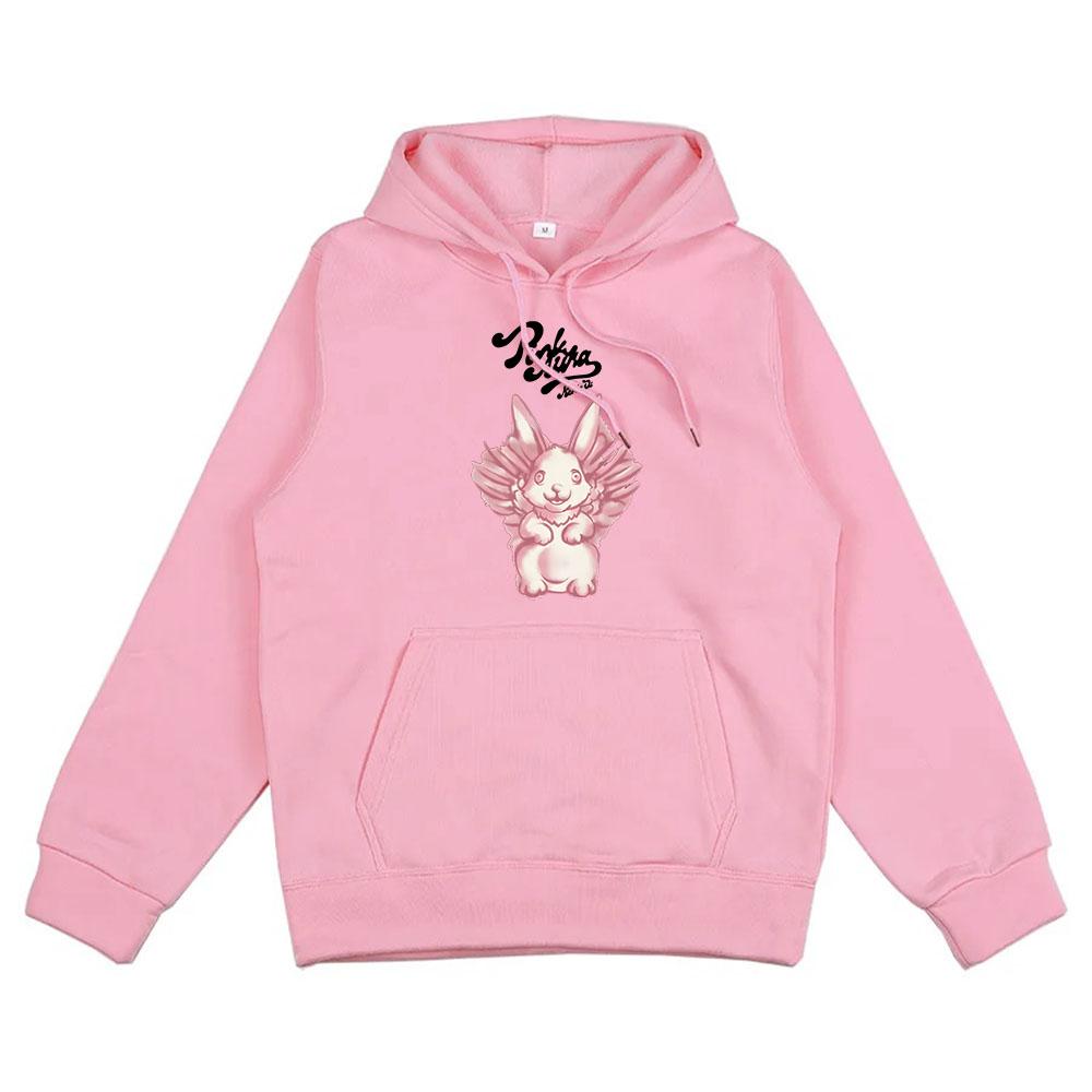 Bunny Růžová Aura Album Grafické Mikiny Zpěvačka Kenia Os Turné 2024 Mikina na Zimu Streetwear Pánské Dámské Oblečení
