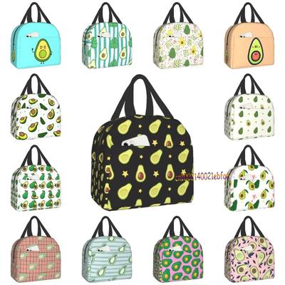 Avocado Und Sterne Lunchtasche Reisebox Arbeit Bento Kühltasche Wiederverwendbare Tragetasche Picknickboxen Isolierte Behältertaschen Für Frauen Männer