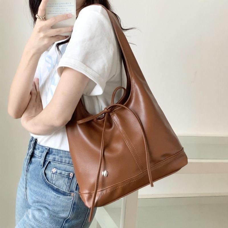 New Shoulder Bag Bow Large Capacity Tote Bag Fashionable Versatile Underarm Bag Women