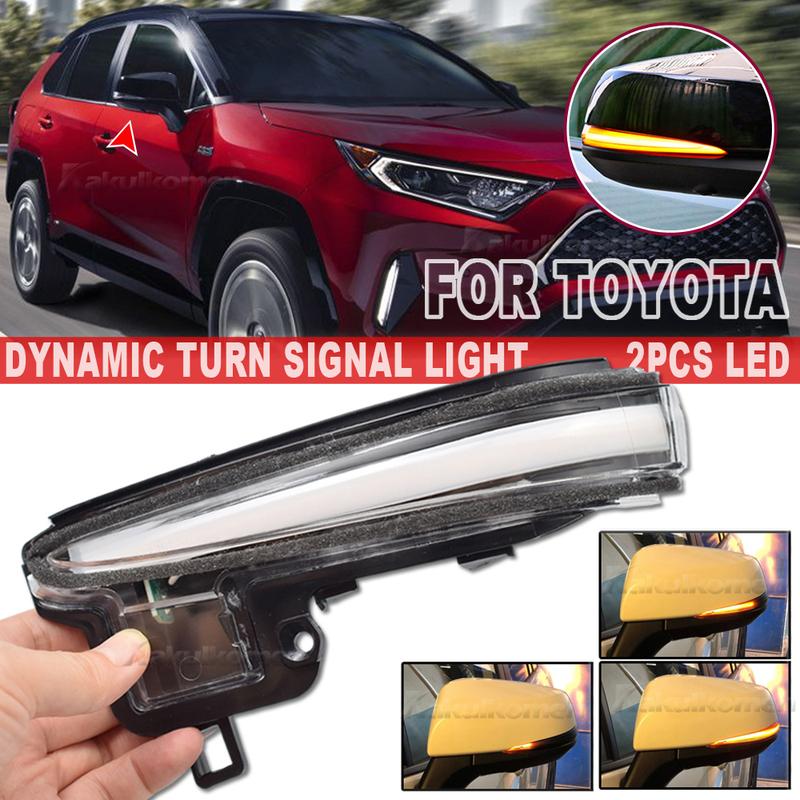 2Pcs Side Mirror LED Dynamic Turn Signal Light For Toyota Alphard Vellfire Tacoma N300 2016-2020 RAV4 XA50 Highlander XU70 2020
