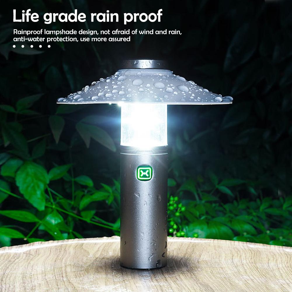 Outdoor Camping Lights Portable Rechargeable Flashlight 3-in1 Camping Tent Lantern Multifunctional Mini Emergency Hanging Light