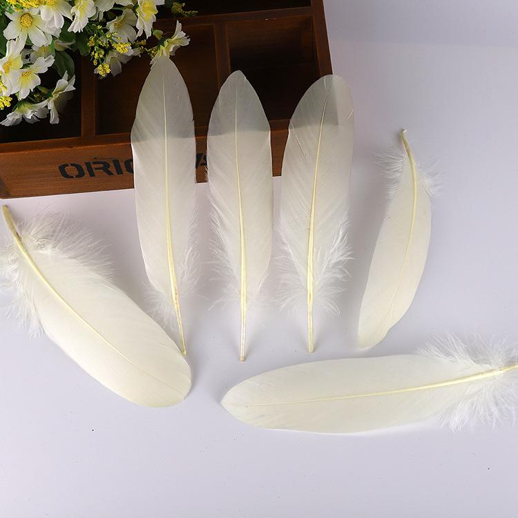50Pcsdiy Goose Feather Hard Big Floating Feathers Wedding Children Handmade Decorative Materials Dream Catcher Feathers