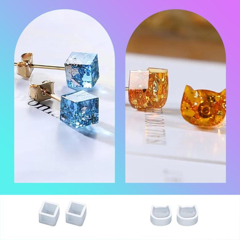 Resin Earring Mold Jewelry Earring Silicone Mold for Epoxy Resin Casting Hoop Earring Mold for DIY Jewelry Pendant Craft
