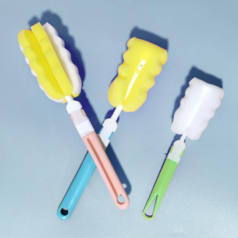 Detachable Long Handle Sponge Brush for Glass Cups and Baby Bottles