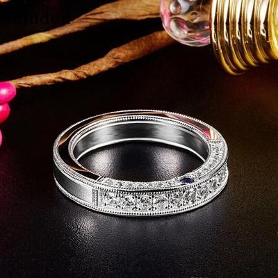 Lindon Classic Copper Alloy Zircon Ring Ladies Jewelry Wedding Promise Party Gift