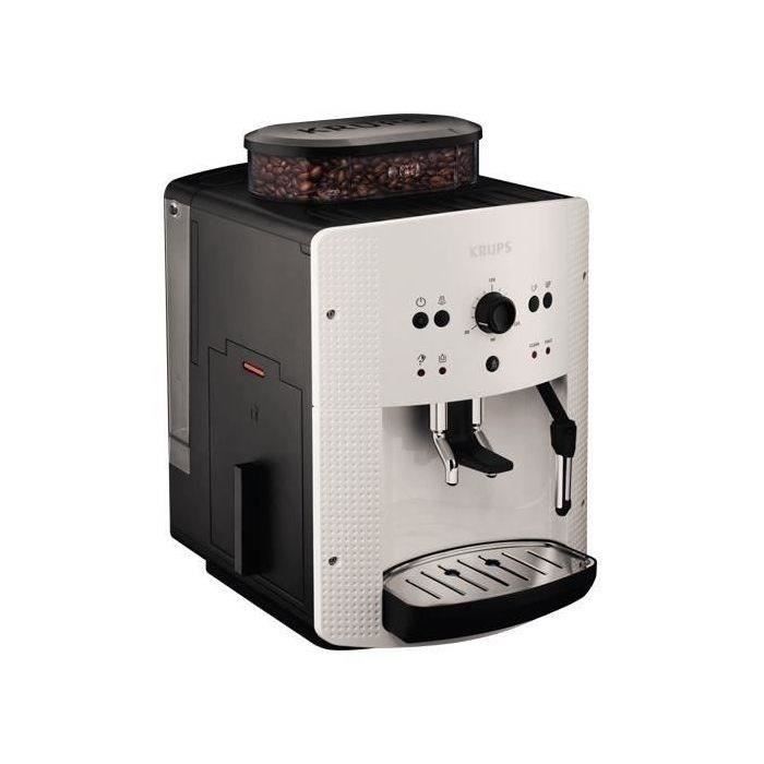 Krups - expresso broyeur - 1450w - réservoir amovible 1.7 l - capacité 260g - essential - blanc -ea810570