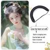 Tang Dynasty Wig Bag: Style-Ready Head-Covering with Side Ties, Hanfu-Inspired Round Hair Roller Pad.