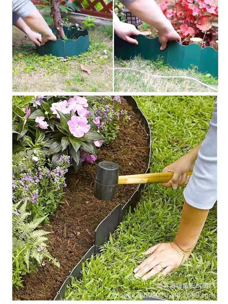 Small Decorative Plastic Picket Fence for Outdoor Gardens and Flower Beds