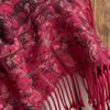 Ethnic Style Outdoor Travel Women Paisley Jacquard Scarf Thick Cashmere Tassel Shawl Winter Warm Neck Wrap Pashmina Floral