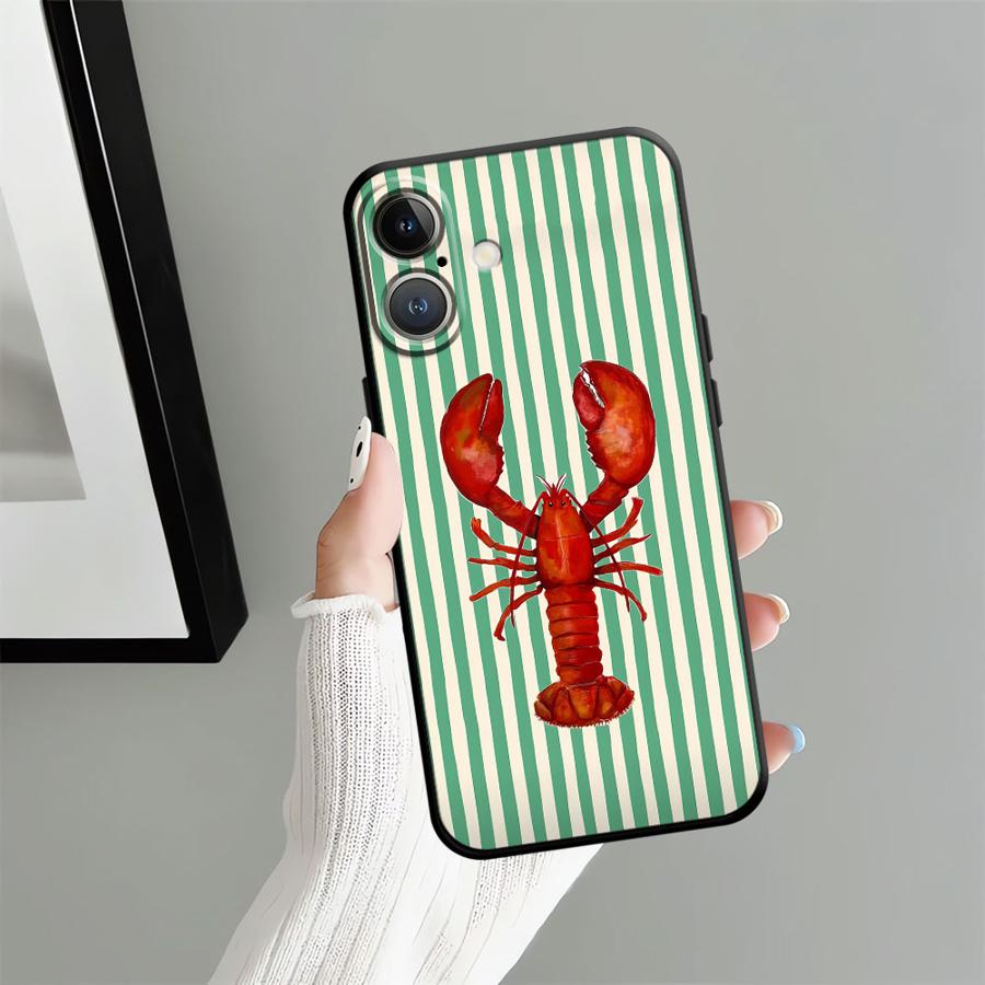 

Ocean Life Theme Striped Case for Apple iPhone 17 Pro Max 11 Air 16 12 15 Pro 7 8 14 13 XR XS MAX Funda Phone Cover iPhone 13 mini