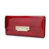 Portefeuille en Cuir Véritable Motif Alligator Femme Long Dames Porte-Monnaie en Cuir de Vache Décoré de Diamants Porte-Cartes Pochette