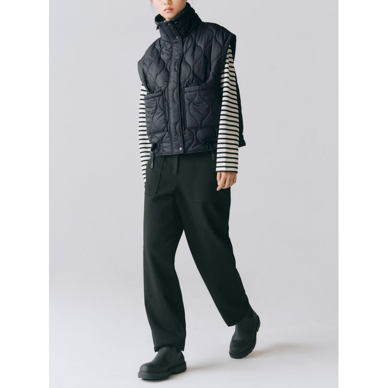 Spring New Arrival Stand Collar Vest Loose Quilted Pocket Sleeveless Cotton-Padded Jacket Vest 2969049 2969060