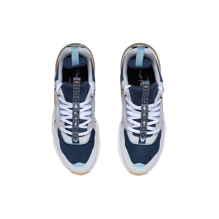 Disney X Li Ning 001 Non-Slip Wear-Resistant Low-Top Running Shoes Unisex Running Shoes Gray Blue AGCR023-3