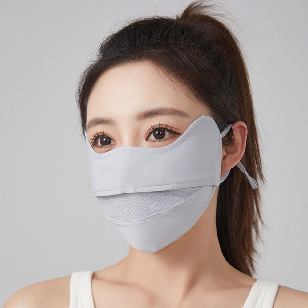 Ice Silk Summer Face Mask Breathable Mesh Sports Mask Gifts Sun Protection Mask