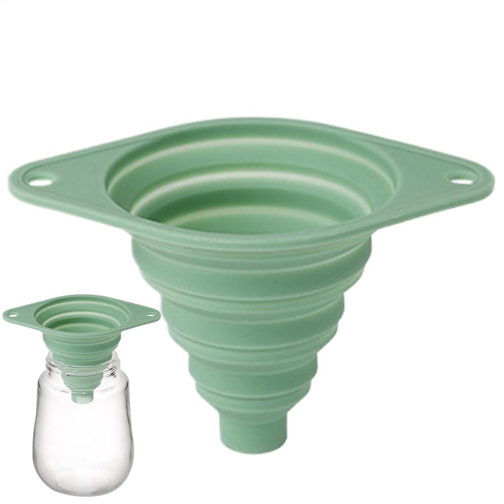 Small Kitchen Funnel Folding Filler for Filling Bottles Silicone Funnels for Bottles Canning Cooking Water Powder Transfer