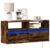 Vidaxl Ścienna Szafka Tv Z Led, Przydymiony Dąb, 100X31X45 Cm