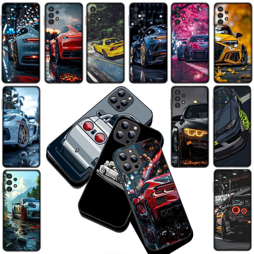 Supercar Super Car Cartoon Taillights Cover for Xiaomi Redmi Note 12 11 10 Pro 10A 10C 12C 13C Note12 12Pro Coque Phone Case