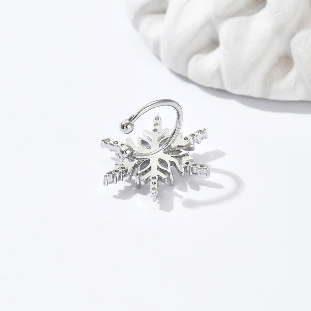 Super Sparkling Snowflake Temperament, Versatile Without Ear Holes, Ear Bone Clip, Exquisite Atmosphere, High-end Feeling, Ear Clip, Women's Earrings