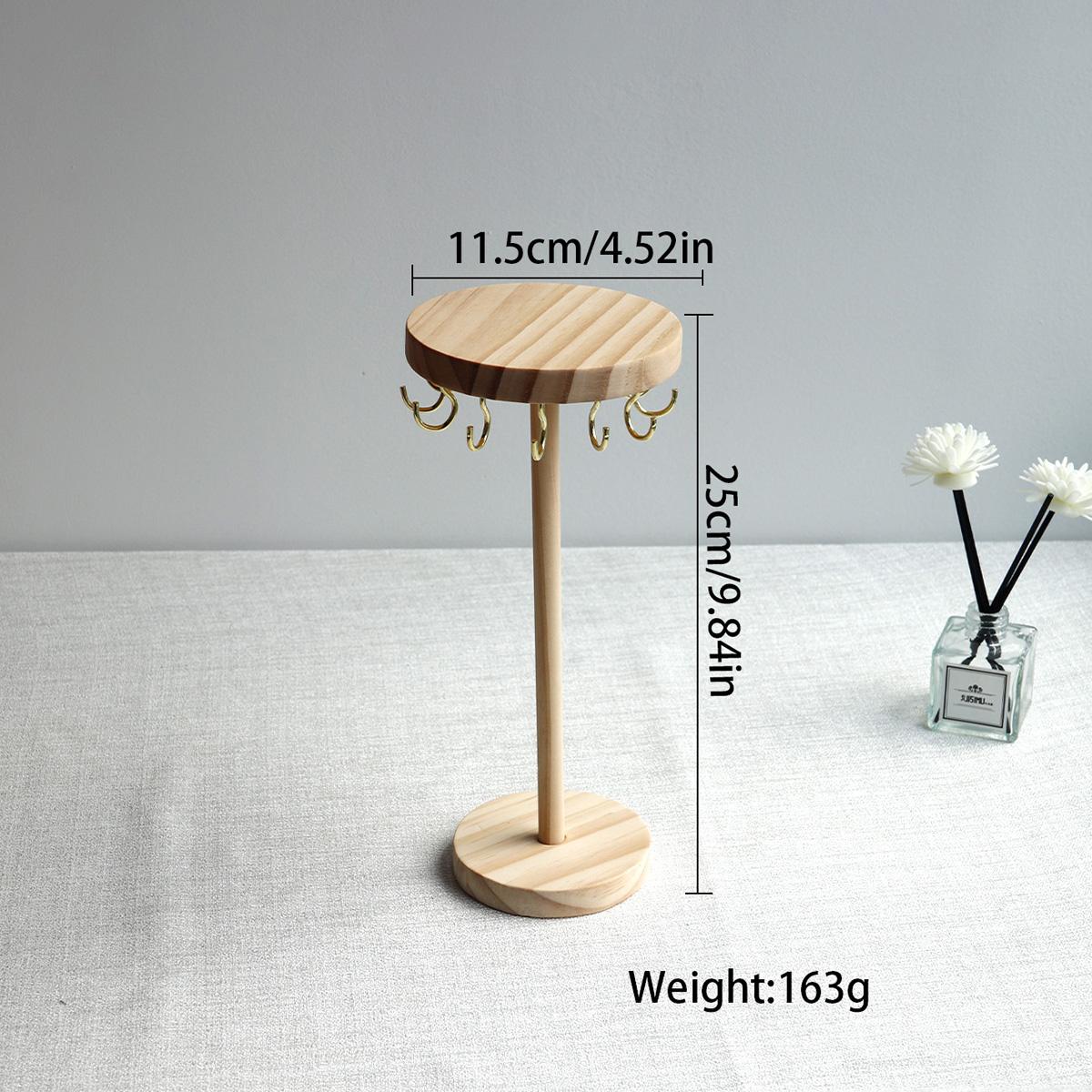 

Органайзер для ювелирных изделий из цельного дерева, подставка для ожерелий, сережек, браслетов, настольная стойка для хранения ювелирных изделий