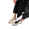 Französische Retro Dicke Ferse Strass Einzelne Schuhe Damen Herbst und Winter Neu Koreanische Version Temperament Später Abend Wind Fee Hoher Absatz Mary